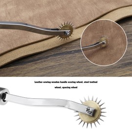 eMagTech Pack of 3 Marking Wheels, Tracking Wheel, Copy Wheel, Sewing Tool, Needle Point, Cutting Tool for Leather Crafts, Professional Tailor's Wheel