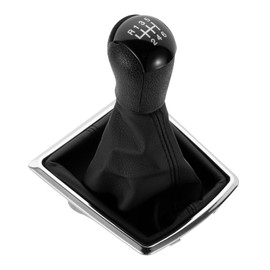 DOMENICA Gear Knob with Gear Stick Cuff Compatible with Ford Focus MK II 2005-2008 (6 Speeds)