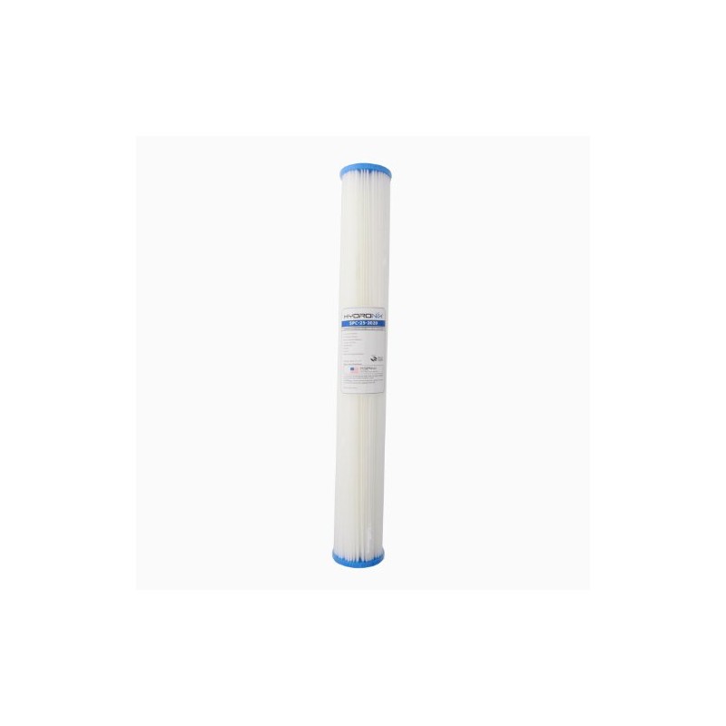 Hydronix SPC-25-2020 Polyester Pleated Filter 2.5" OD X 20" Length,