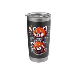 Pocket Red Panda Cute Animal Art Red Panda Lover Funny Stainless Steel Insulated Tumbler