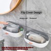 NICAVKIT 2 Pack Shower Soap Dish Holder with Lid, Bar