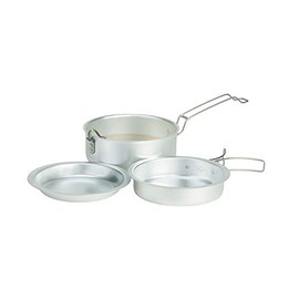 Ferrino Popote Scout V 78056HCU.1SIZ Unisex Aluminium Saucepan with Folding Handle and Deep Plate, Multi-Colour, One Size