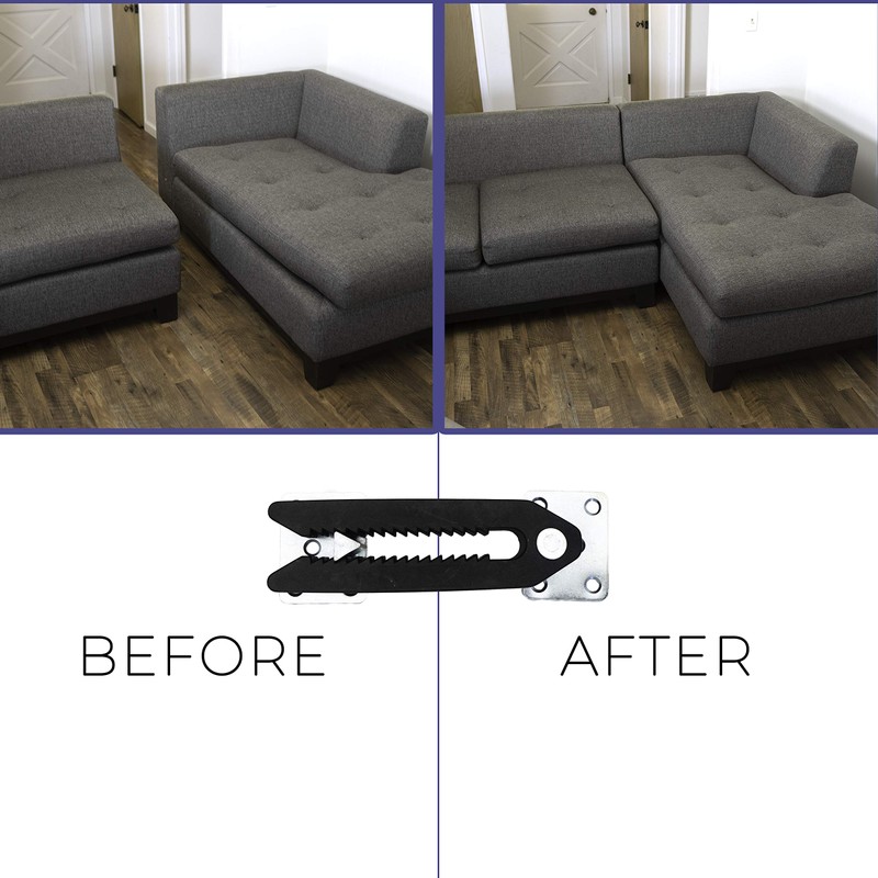 Couch Clamp Steel Non-Slip Sectional Connectors for Sliding Sofas, Adjustable