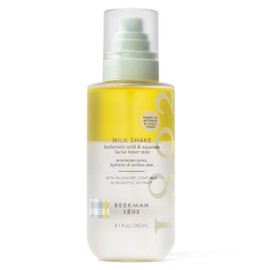 Beekman 1802 Milk Shake Hydrating Face Mist - Hyaluronic Acid & Squalane Facial Mist Minimizes Pores & Gently Moisturizes - Makeup Setting Spray - Fragrance-Free