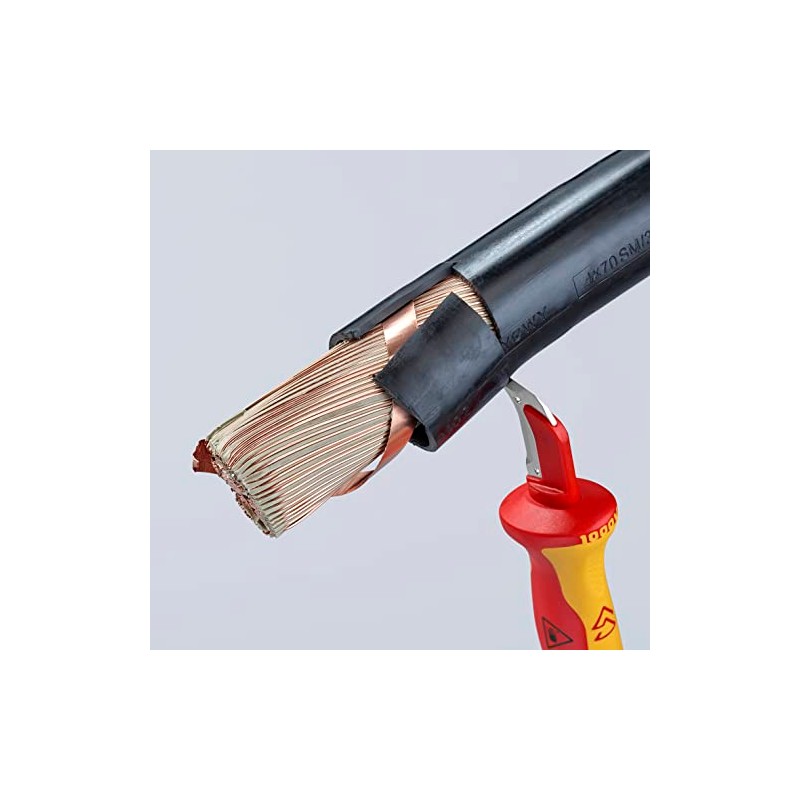 KNIPEX 98 55 Cuchillo Pelacables Aislado VDE 1000V – Con