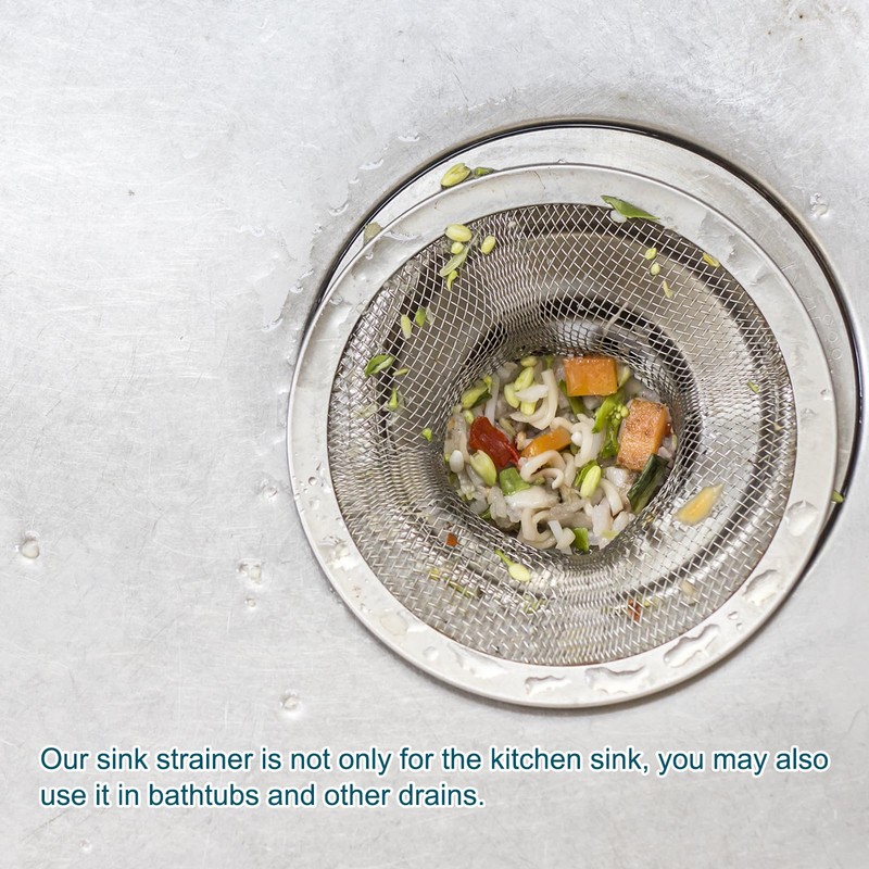sourcing map 2Pcs Kitchen Sink Drain, Stainless Steel Kitchen Sink