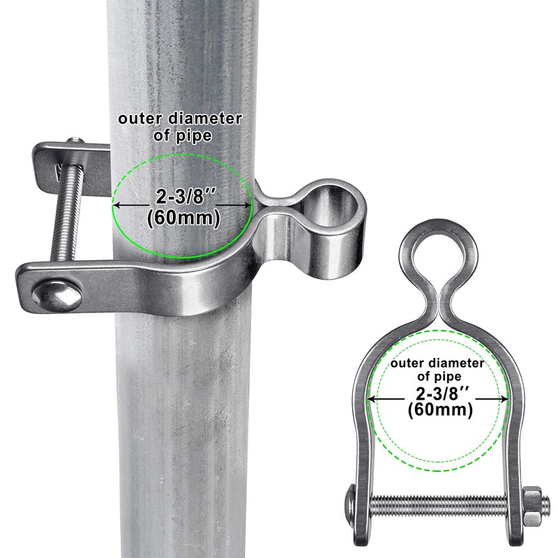 Insaga 2Pack Wall Mount Gate Hinge | 2-3/8'' Chain Link