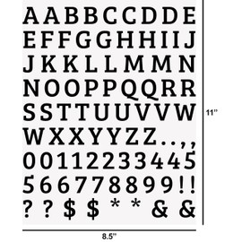 1720 Alphabet Stickers Includes Letters, Numbers - Self Adhesive Vinyl Stickers, Mailbox Numbers Labels DIY Crafts Art Making, Decals for Sign,Notebook, Classroom Decor, Door