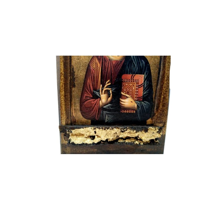 Handmade Wooden Greek Christian Orthodox Mount Athos Icon of Jesus