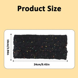 Winter Headbands for Women, Warmers Headbands with Fleece Lining, Ear Warmer Headband Thick Knitted Ear Muffs for Cold Weather