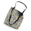 Mediterranean Floral Tile Pattern Tote Bag
