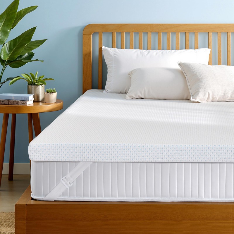 Subrtex Mattress Topper, Twin XL Memory Foam Topper with Cover,