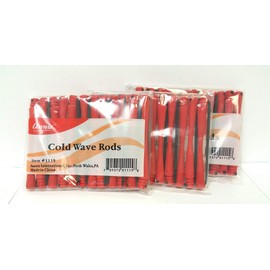 Annie 3 Packs of Cold Wave Rods - Short #1115 (12 Pieces per Pack, Red, Rubber, Flexi Rods, Hair Roller)
