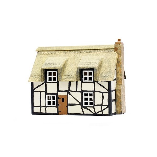 Dapol Model Railway Thatched Cottage Plastic Kit - OO Scale 1/76,Multicolor,17.4 x 15.8 x 1.6 cm
