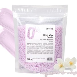 Curacoro Italian Hard Wax Beads 500g, Hair Removal Wax Beans, Mauve Jasmine