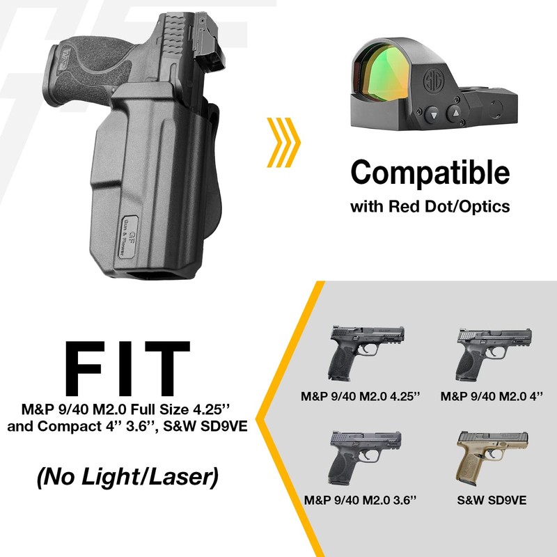 OWB Thumb Release Holster for Smith & Wesson M&P 9/40