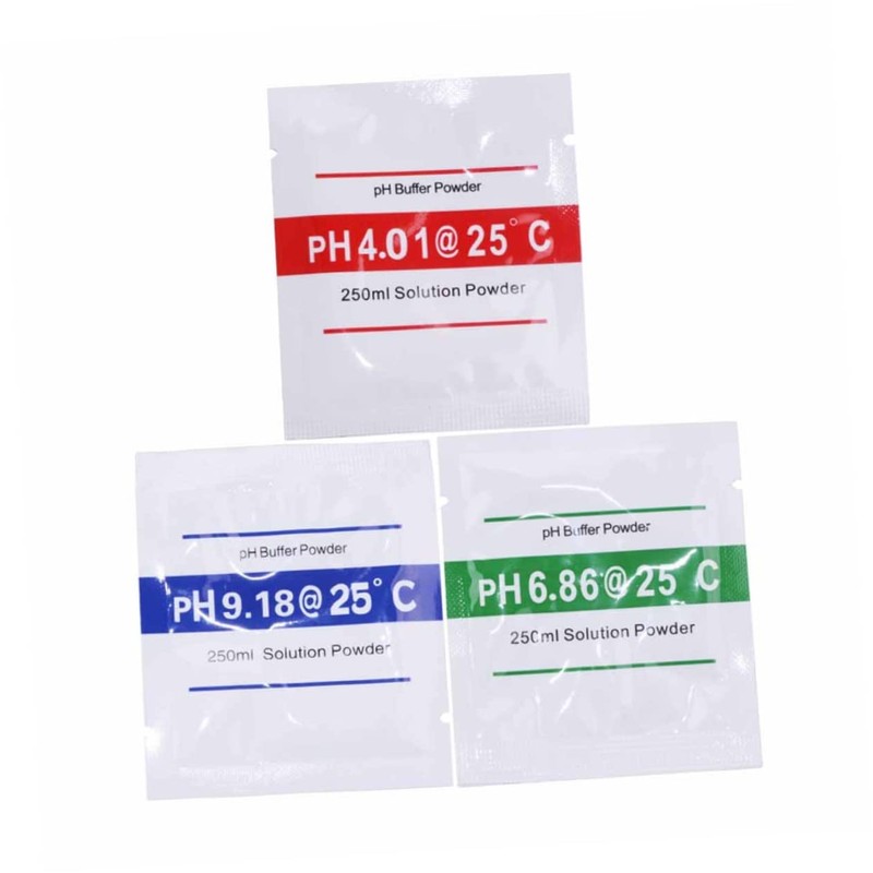 Baluue 9 Pcs Ph Calibration Buffer Powder Distilled Water Solution