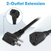 POWER STRIP LIBERATOR 5 Pack, 2-Outlet Short Extension Cord 1