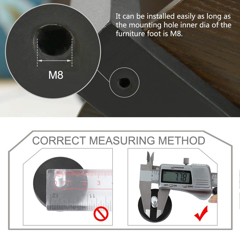 sourcing map Adjustable Furniture Feet Levelling Feet Adjustable Leveler Floor