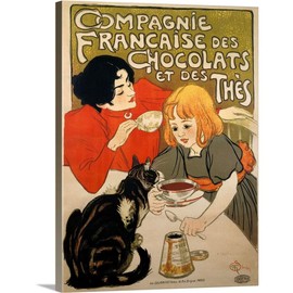 CANVAS ON DEMAND Compagnie Francaise des Chocolats et des Thes, Vintage Poster, by Theophile Alexandre Steinlen Ca...