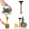 Pineapple Corer and Slicer Cutter Stainless Steel Tool for Easy Removal Black