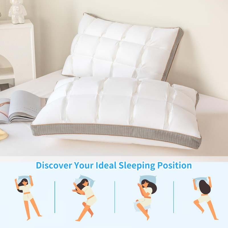 YOUR MOON Soft Pillow Queen Size Set of 2, Super