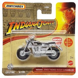 Matchbox - Ducati Scrambler - MBX Indiana Jones 6/100 - HVN38 - Short Card - Superfast Lesney - Mattel 20241:64