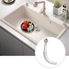 Bamyli 2-Piece Round Sink Overflow Kit, 250mm PP Tube, White,