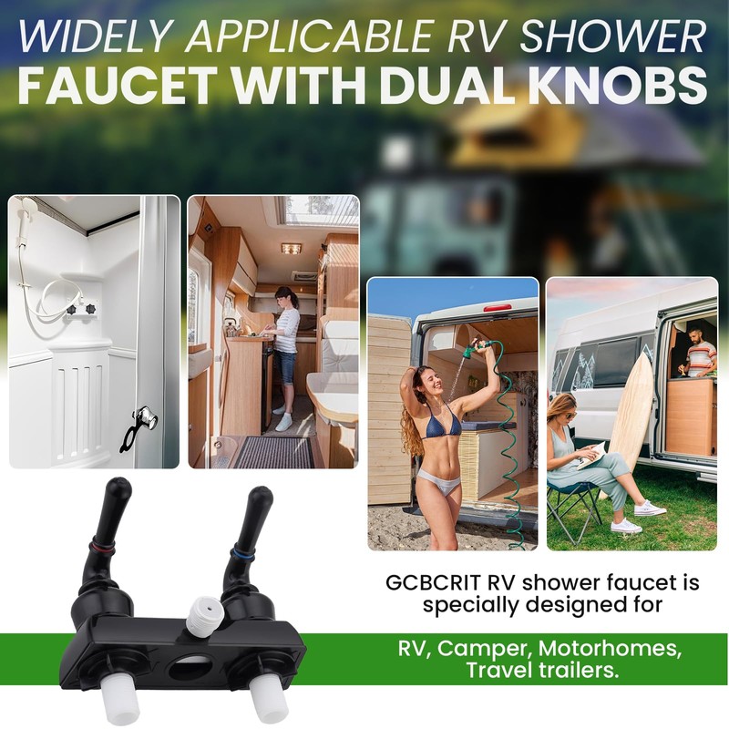 RV Shower Faucet, 4" RV Camper Shower Faucet Valve Diverter