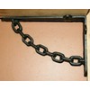 Mailbox Post Decor, Black Cast Iron Corner Bracket, 7 7/8
