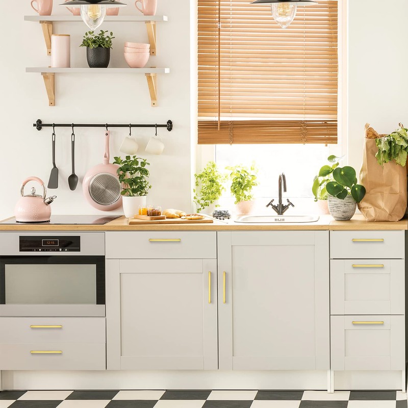 Ravinte 30 Pack Solid 6-1/4 Inch Kitchen Square Cabinet Handles