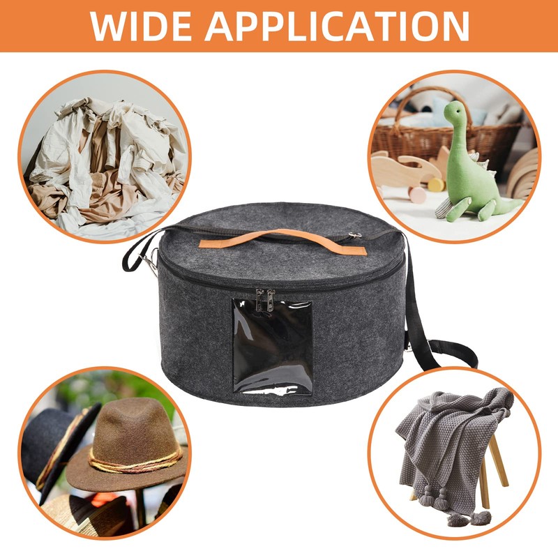 Ohiyoo Travel Hat Box Hat Boxes with Lid Storage Boxes