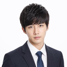 J&S Men's Wig, 100% Human Hair, Casual, Wig, Business, Rooms, Hand-Planted, Gentle Gentle, Breathable, Black Hair