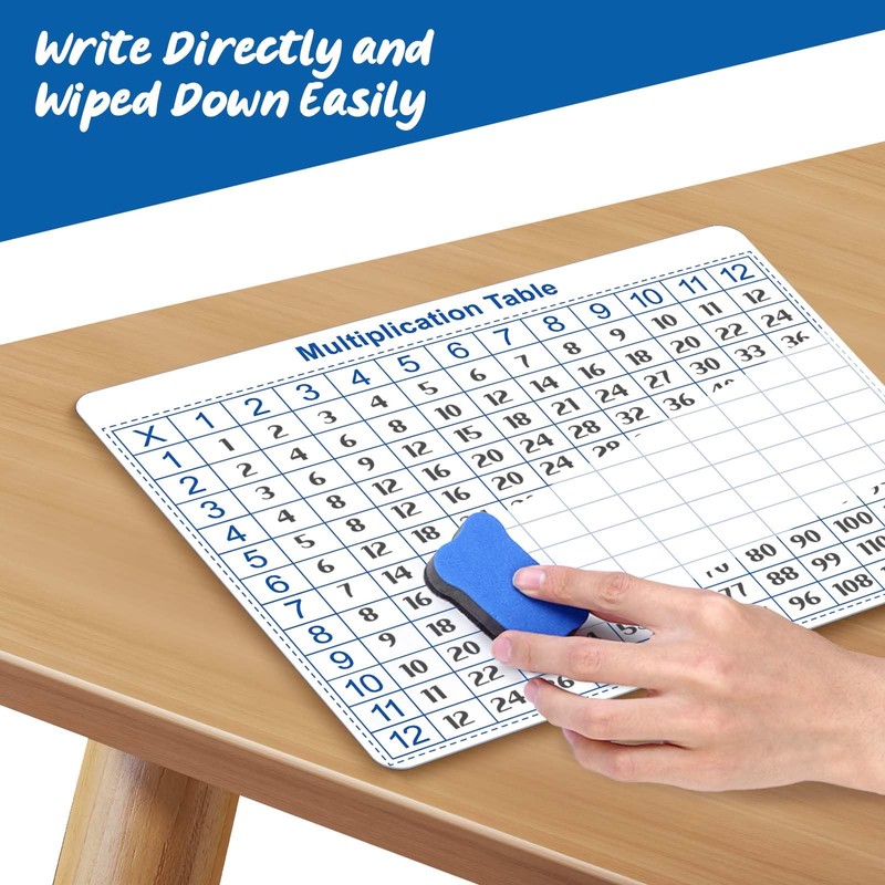 Multiplication Master Kit - 3 Pack Double Sided Dry Erase