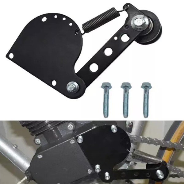 porda-autoparts Black Spring loaded chain tensioner for 49cc 66cc 80cc