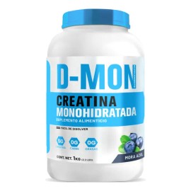 Creatina Suplemento Monohidratada D-mon 1 Kg 200 Servicios Sabor Mora Azul                                                                            