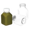 [50 PACK] Empty Clear Plastic Juice Bottles with Tamper Evident