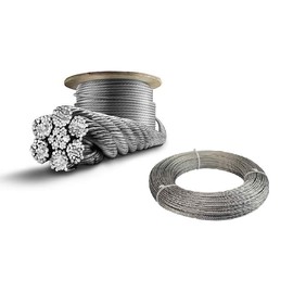 Wire rope cable stainless steel A4 316 marine grade 7x7 1mm 2mm 3mm 4mm (1, 5m, 4mm)