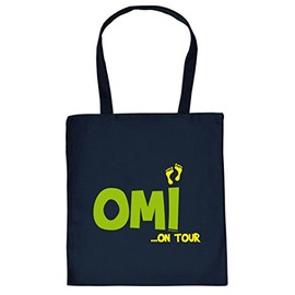 Funny Shopping Bag Gift Grandma: Grandma / Grandma on Tour Goodman Design Cool Gift Packaging Colour: Navy Blue, Navy Blue