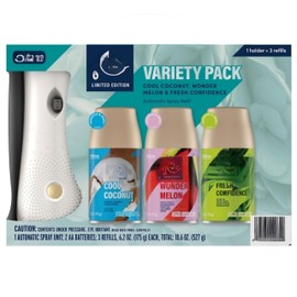 Automatic Spray Air Freshener, Mixed Spring Scents 1 Holder + 3 Refills (Spring Variety)