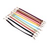 10Pcs Leather Bag Handles 12.2in Long 0.4in Wide Cattlehide Metal