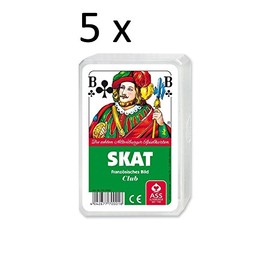 Ass Altenburger Spielkarten Skat French Image Sheet in Plastic Case Pack of 5