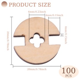 100Pcs Removable Wooden Pom Poms Buttons Vintage Decor Sewing Button Hat Pom Pom Holder Pom Poms for Hats Keepers for Knit Beanies and Toques