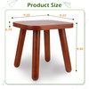 BEE&OAK Wooden Step Stool for Adults Kids, Solid Rubberwood Small
