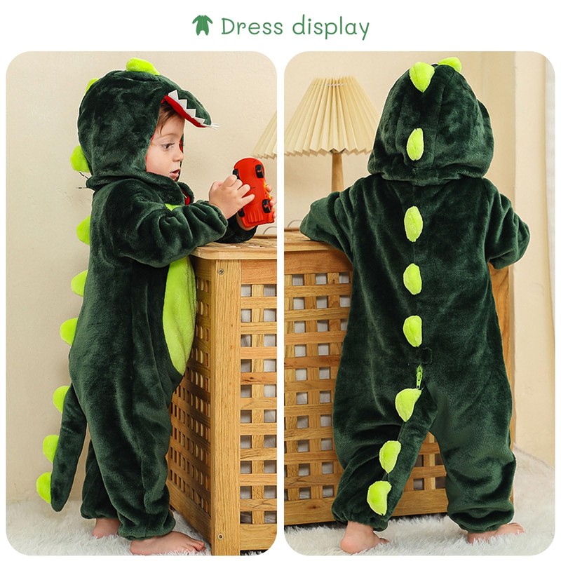 YloveM Unisex Baby Dinosaur Costume Newborn Girls Boys Rompers Zipper