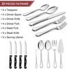 LIANYU 29-Piece Silverware Flatware Set for 4, Plus Steak Knives