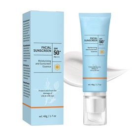 Clear Face Sunscreen SPF 50, 2 in 1 Hydrating SPF 50 Sunscreen - Free & Non-Sticky Travel Size Invisible Face Sunscreens, Broad Spectrum UVA/UVB Protection, Lightweight Hydrating for All Skin (1)