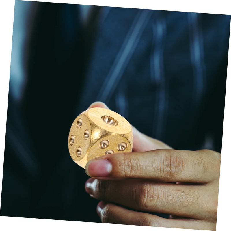 Abaodam Pure Copper Dice Win Switch Teaching Dice Board Gold