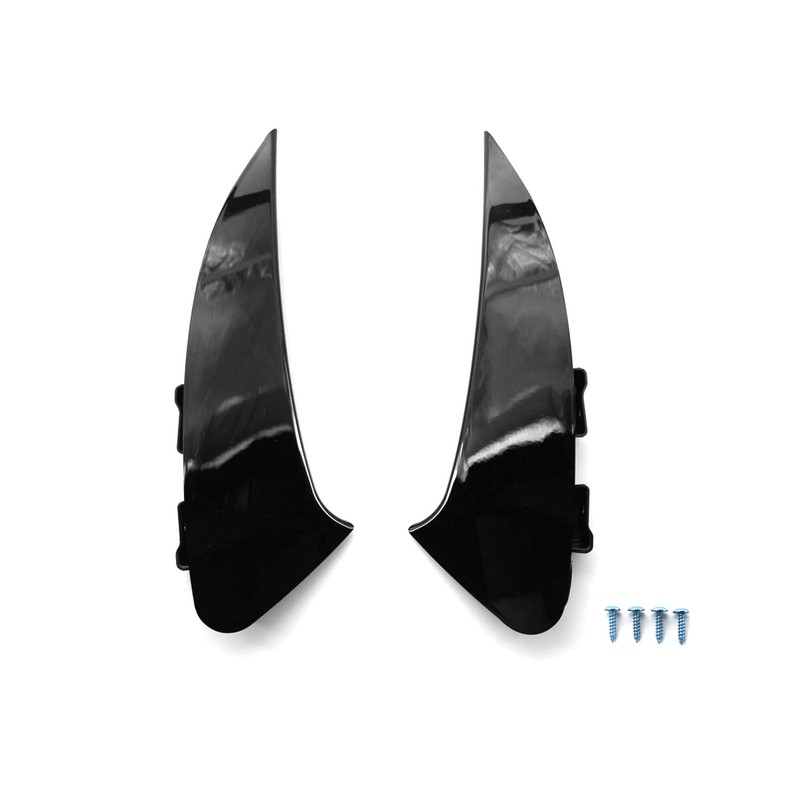 Rear Bumper Spoiler Air Vent Trim Shiny Black Sport Lip