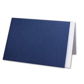 10 x card package with lined envelopes and inserts - ribbed - DIN A6 C6 - dark blue - 10.5 x 14.8 cm - wet glue -